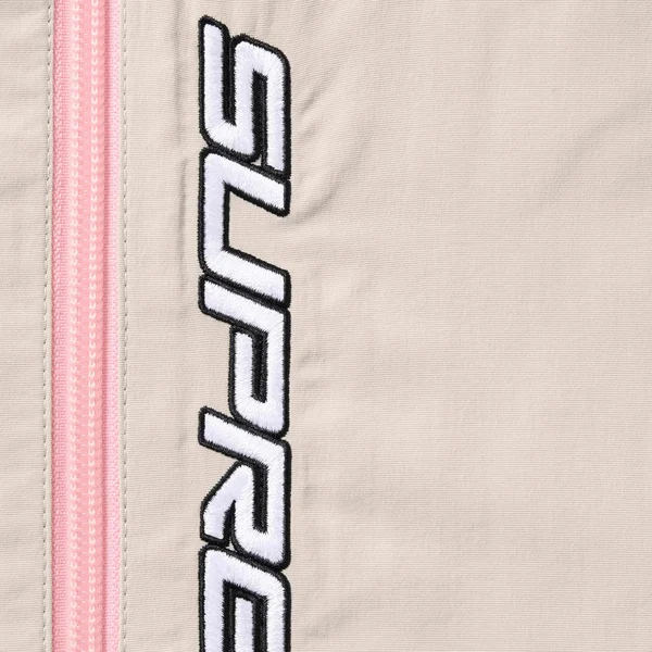 Supreme Contrast Zip Track Jacket - Tan (front)