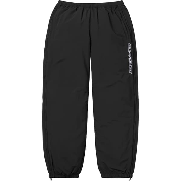 Supreme Contrast Zip Warm Up Pant - Black (front)