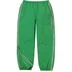 Supreme Contrast Zip Warm Up Pant - Green (front)