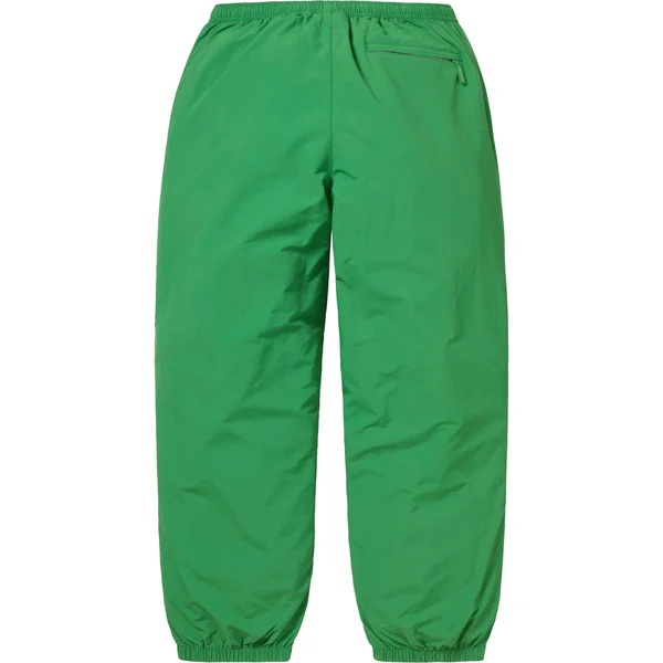 Supreme Contrast Zip Warm Up Pant - Green (front)