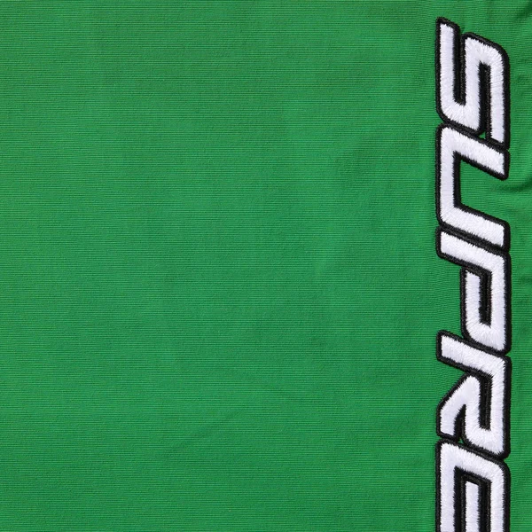 Supreme Contrast Zip Warm Up Pant - Green (front)