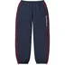Supreme Contrast Zip Warm Up Pant - Navy (front)