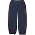 Supreme Contrast Zip Warm Up Pant - Navy (front)