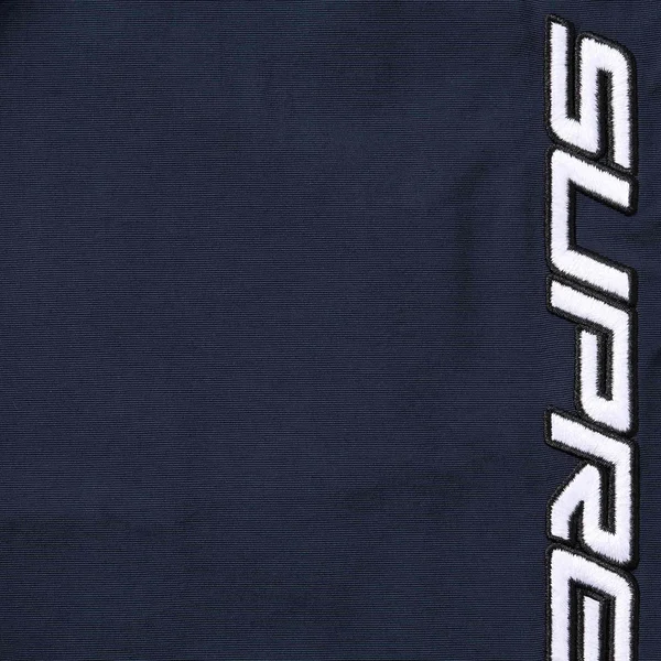 Supreme Contrast Zip Warm Up Pant - Navy (front)