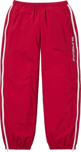 Supreme Contrast Zip Warm Up Pant Red