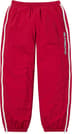 Supreme Contrast Zip Warm Up Pant - Red (front)
