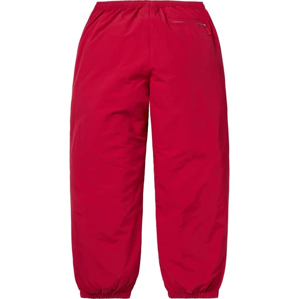 Supreme Contrast Zip Warm Up Pant - Red (front)