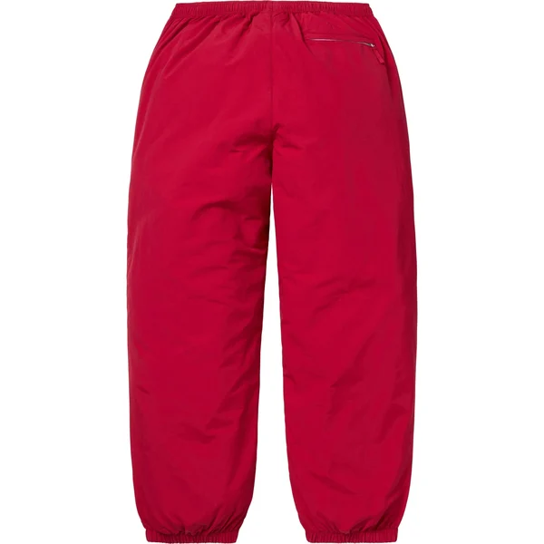 Supreme Contrast Zip Warm Up Pant - Red (front)