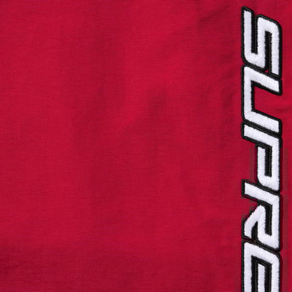 Supreme Contrast Zip Warm Up Pant - Red (front)