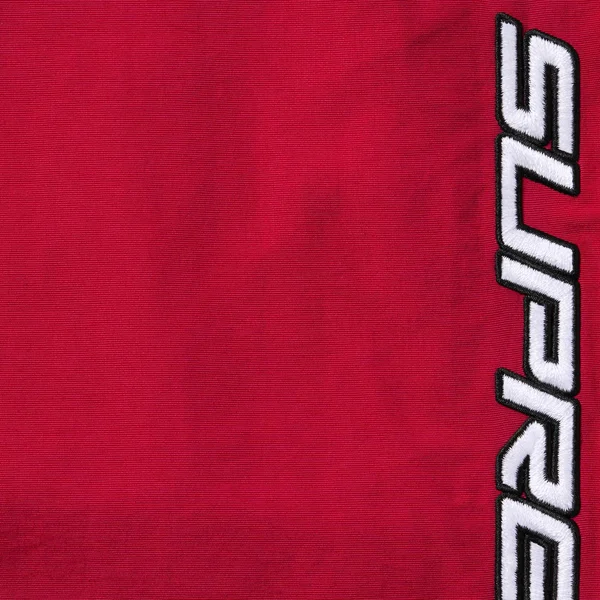 Supreme Contrast Zip Warm Up Pant - Red (front)