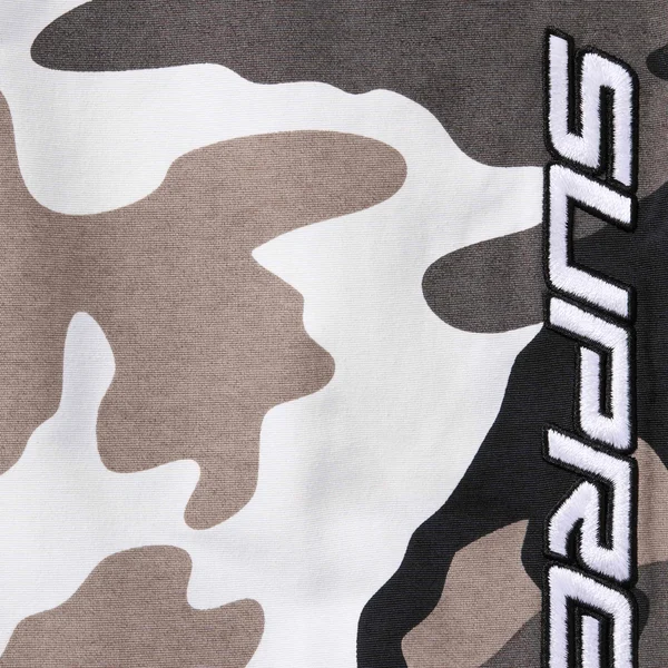 Supreme Contrast Zip Warm Up Pant - Snow Camo (front)