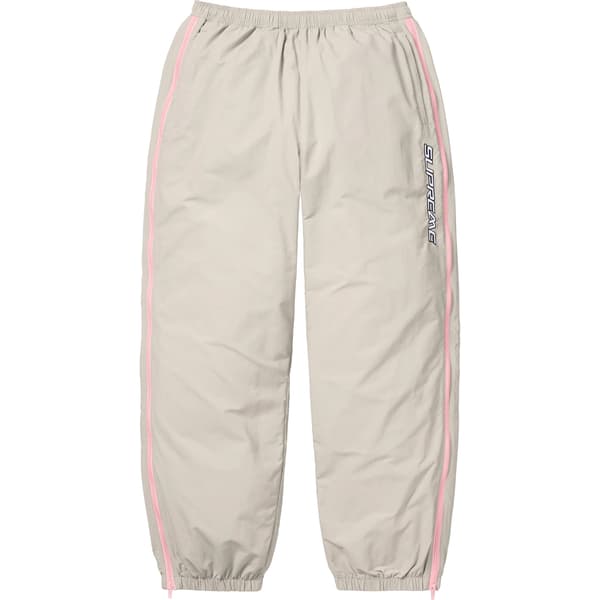 Supreme Contrast Zip Warm Up Pant - Tan (front)