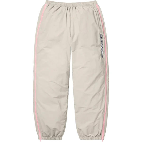 Supreme Contrast Zip Warm Up Pant - Tan (front)