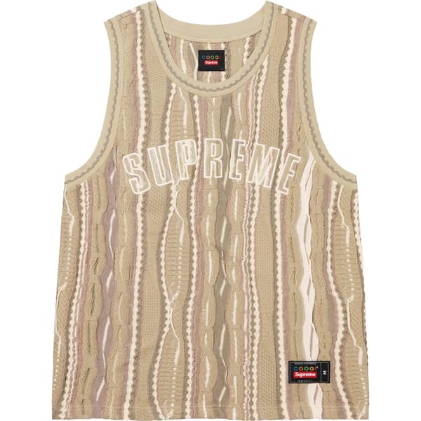 Supreme Coogi Basketball Jersey - Tan (front)