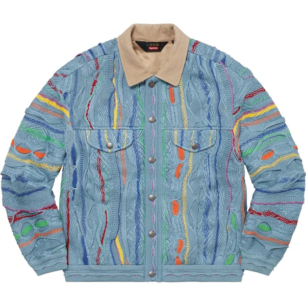 Supreme Coogi Trucker Jacket - Blue (front)
