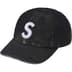 Supreme Cordura Denim S Logo 6-Panel - Black (front)