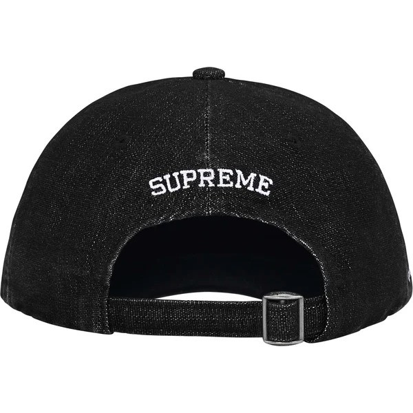 Supreme Cordura Denim S Logo 6-Panel - Black (front)