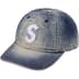 Supreme Cordura Denim S Logo 6-Panel - Bleached Indigo (front)