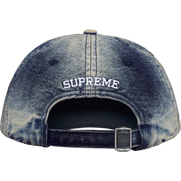 Supreme Cordura Denim S Logo 6-Panel - Bleached Indigo (front)