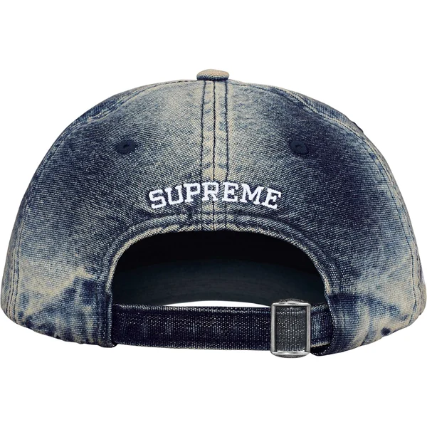 Supreme Cordura Denim S Logo 6-Panel - Bleached Indigo (front)