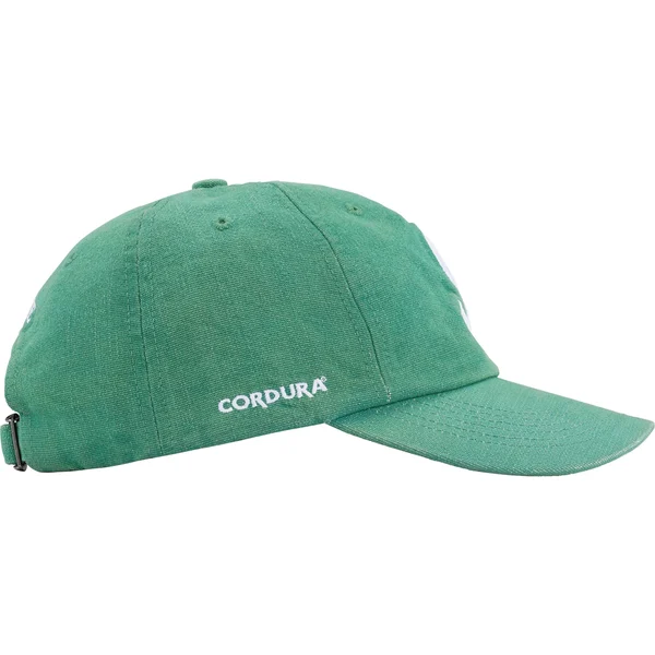 Supreme Cordura Denim S Logo 6-Panel - Green (front)