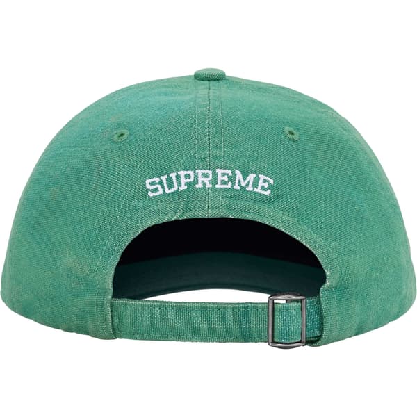Supreme Cordura Denim S Logo 6-Panel - Green (front)