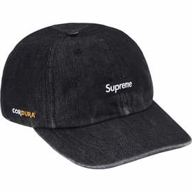 Supreme Cordura Denim Small Box 6-Panel Black