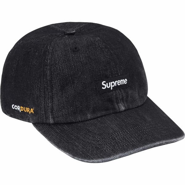 Supreme Cordura Denim Small Box 6-Panel - Black (front)