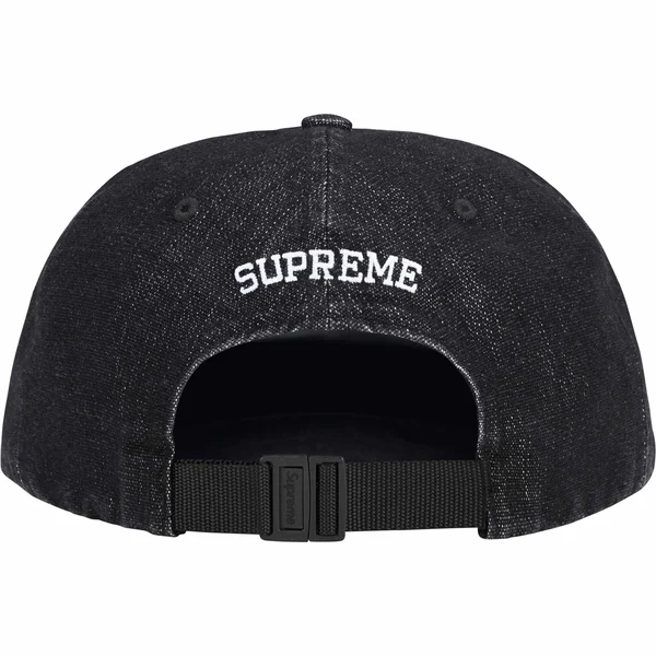 Supreme Cordura Denim Small Box 6-Panel - Black (front)