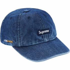 Supreme Cordura Denim Small Box 6-Panel Blue