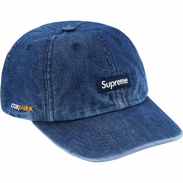 Supreme Cordura Denim Small Box 6-Panel - Blue (front)