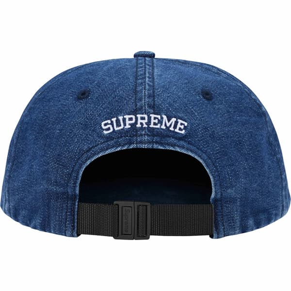 Supreme Cordura Denim Small Box 6-Panel - Blue (front)