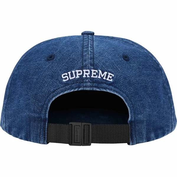 Supreme Cordura Denim Small Box 6-Panel - Blue (front)