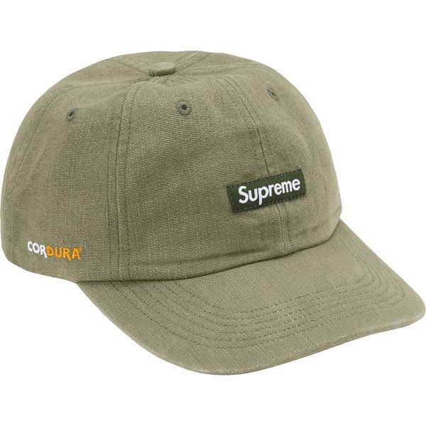 Supreme Cordura Denim Small Box 6-Panel - Green (front)