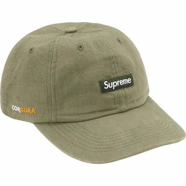 Supreme Cordura Denim Small Box 6-Panel - Green (front)