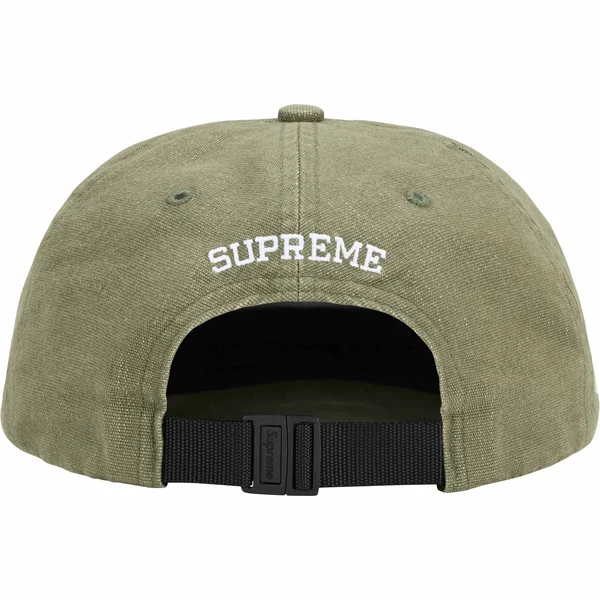 Supreme Cordura Denim Small Box 6-Panel - Green (front)