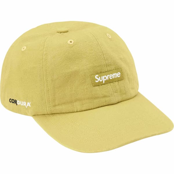 Supreme Cordura Denim Small Box 6-Panel - Yellow (front)