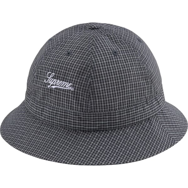 Supreme Cordura Plaid Bell Hat - Black (front)