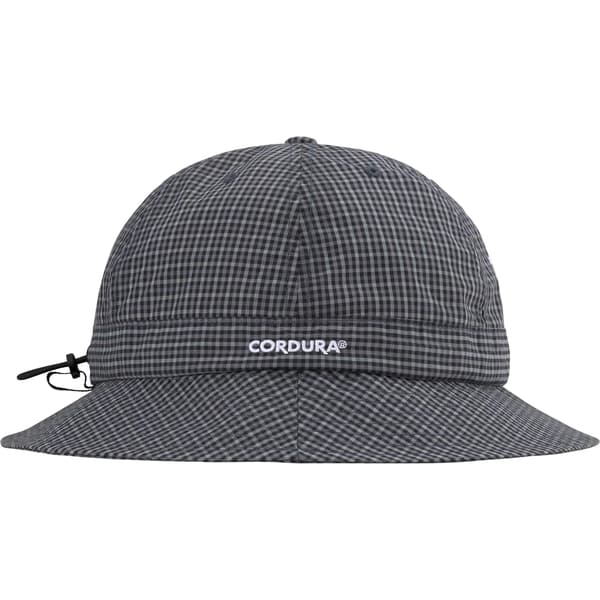 Supreme Cordura Plaid Bell Hat - Black (front)