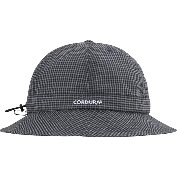 Supreme Cordura Plaid Bell Hat - Black (front)