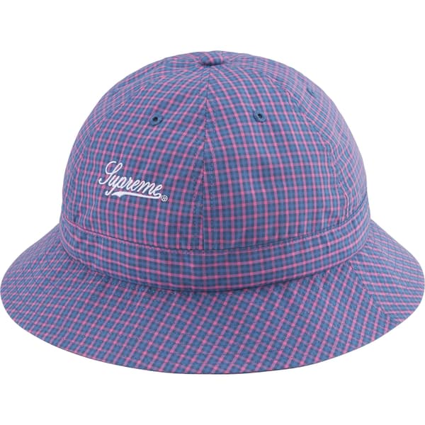 Supreme Cordura Plaid Bell Hat - Blue (front)