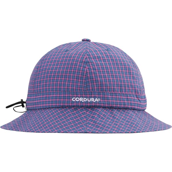 Supreme Cordura Plaid Bell Hat - Blue (front)