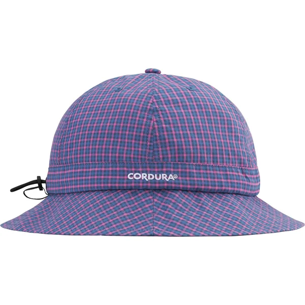Supreme Cordura Plaid Bell Hat - Blue (front)