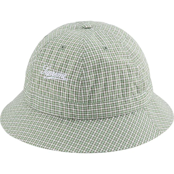 Supreme Cordura Plaid Bell Hat - Olive (front)
