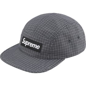 Supreme Cordura Plaid Camp Cap Black