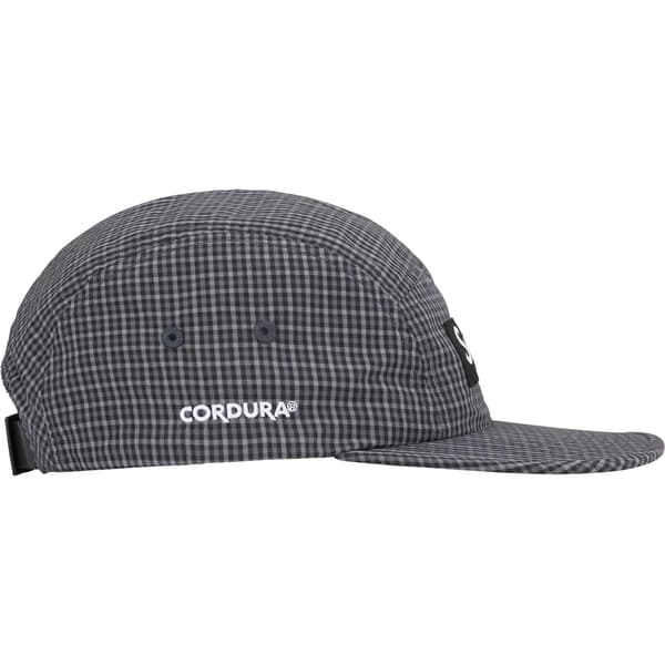 Supreme Cordura Plaid Camp Cap - Black (front)