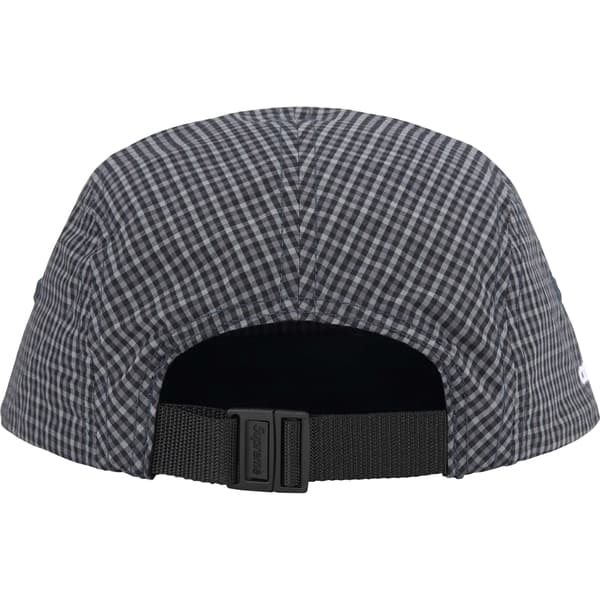 Supreme Cordura Plaid Camp Cap - Black (front)