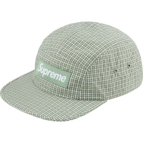 Supreme Cordura Plaid Camp Cap Olive