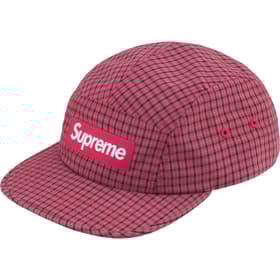 Supreme Cordura Plaid Camp Cap Red