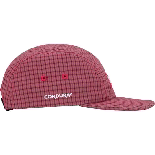 Supreme Cordura Plaid Camp Cap - Red (front)